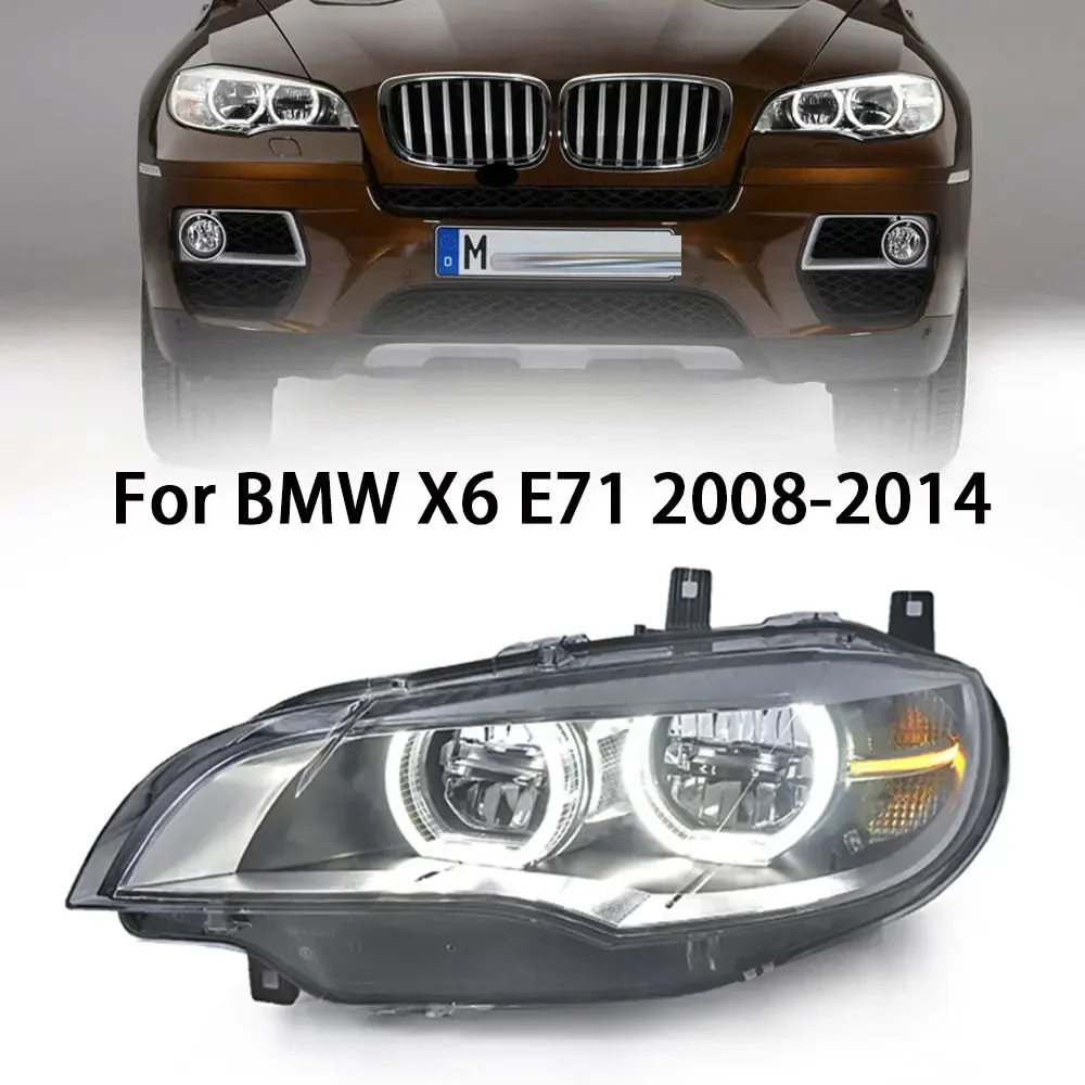 

2pc Fit For BMW X6 Headlights 2008-2013 E71 Car DRL LED Headlight Projector Styling Automotive Accessories Plug And Play