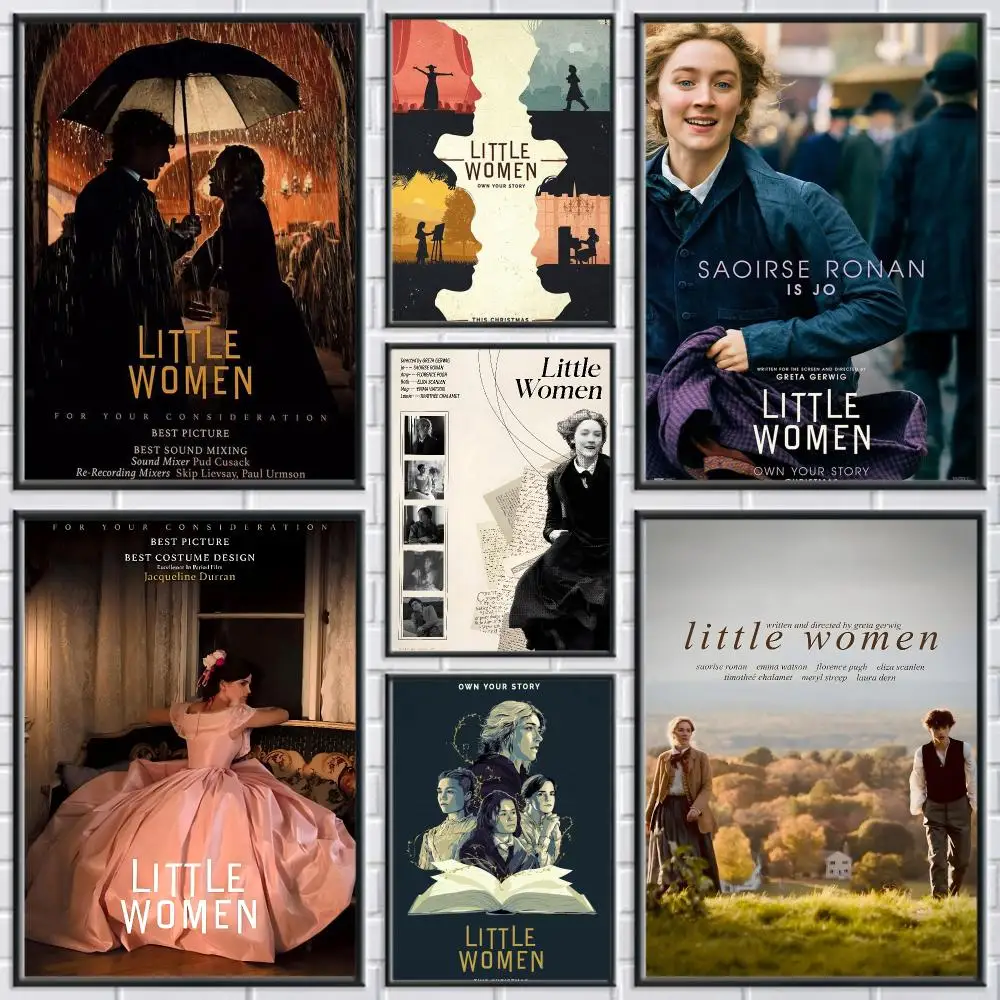 Hot movie L-Little Women Painting Calligraphy Frameless Canvas Poster Anti-wrinkle Wall Art Perfect for Room Home Decor