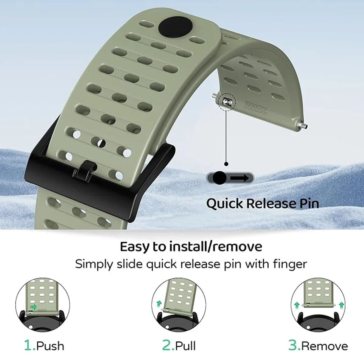 シリコン時計ストラップ Suunto 垂直バンドスポーツシリコン Repalcement リストバンド Suunto9 ピークプロ/Suunto5 ピーク銅