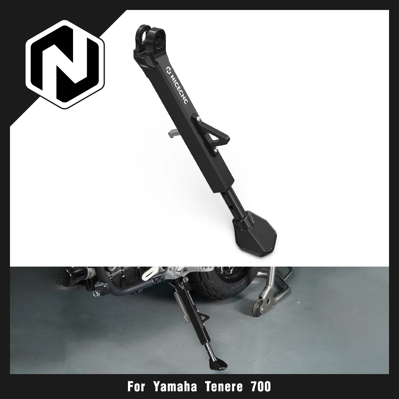 For Yamaha Tenere 700 2019-2024 2023 Tenere 700 XTZ700 NICECNC Adjustable Side Stand Kickstand Tenere 700 Rally Edition 20-2024