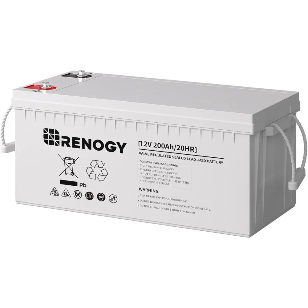 ycle AGM Battery 12 Volt 200Ah, 3% Self-Discharge Rate, 2000A Max Discharge Current, Safe Charge Most Home Applianc