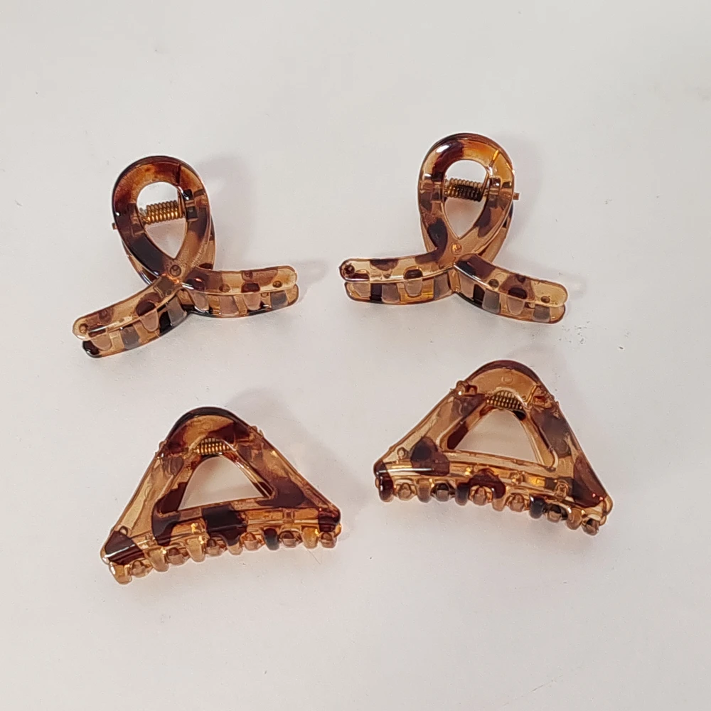 4-teiliges Set im europäischen und amerikanischen Stil, Leopardenmuster, kleine Haarklammern für Frauen und Mädchen, Retro-Haarschmuck, Kopfbedeckung – Detail 6