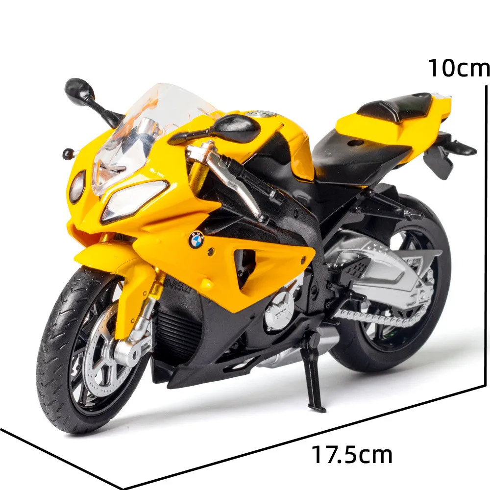 Juguete de motocicleta BMW S1000RR 1:12 RMZ City, modelo de carreras de Metal fundido a presión, superdeportivo, colección en miniatura, regalo para