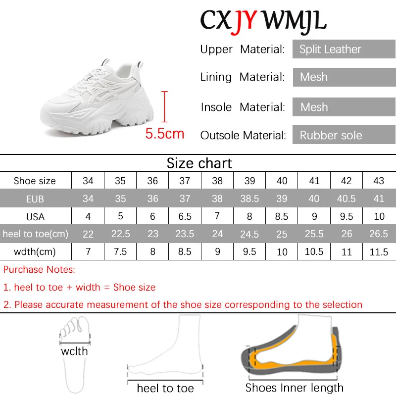 CXJYWMJL Genuine Leather Women Chunky Sneakers Autumn Winter Retro Sports Cotton Shoes Ladies Platform Warm Vulcanized Shoes