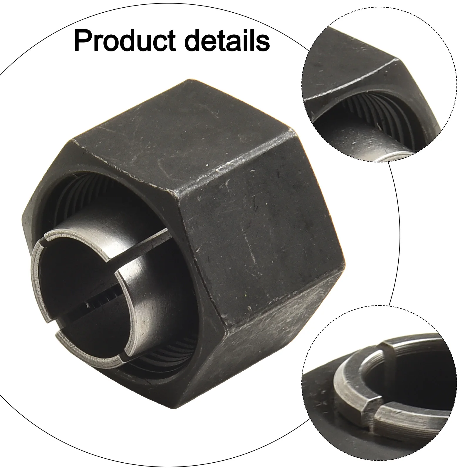 /2pcs /12mm /And 12.7mm Metal Chuck Collet Nut Set For DW621 DW616 DW618 Router Replacement Part 2610906283 2610906287 326286-03