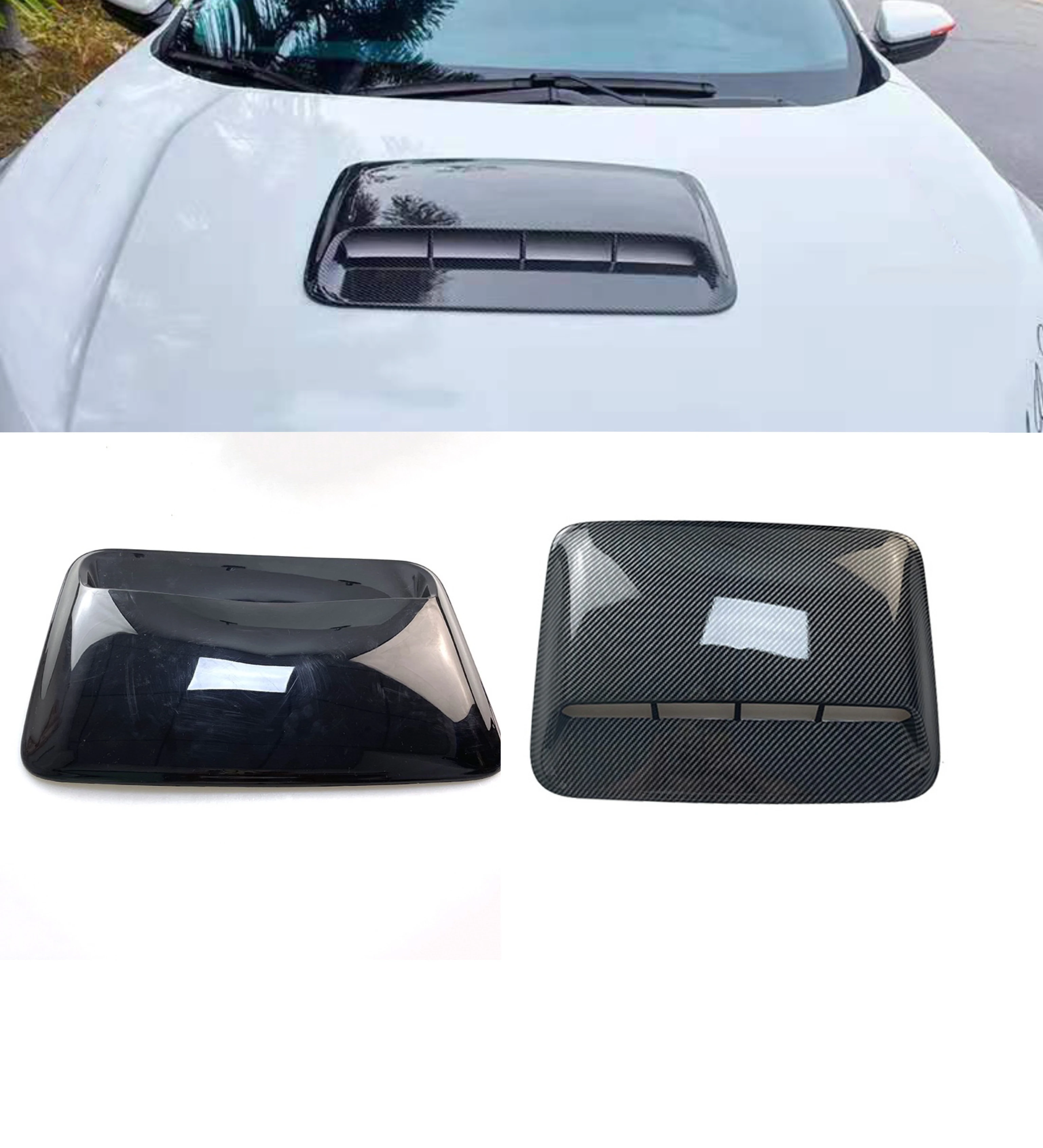 

Universal Car Air Flow Intake Hood Scoop Vent Bonnet Decorative Cover Center Side Air Outlet Hood Auto Exterior Accessories