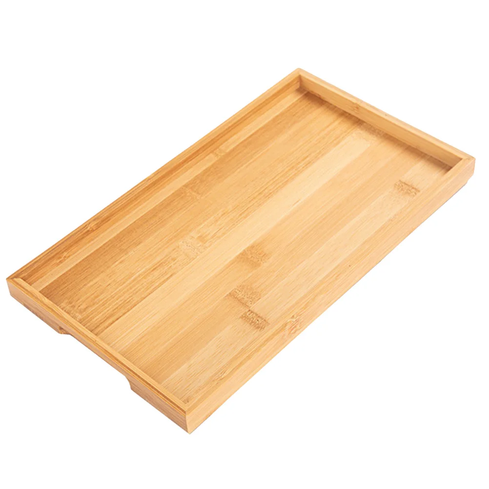 

Bamboo Fruit Tray Square Wood Tray Khaki Detailed Manufacturing Premium Material Aesthetic Fresh Fruit Storage Organizer