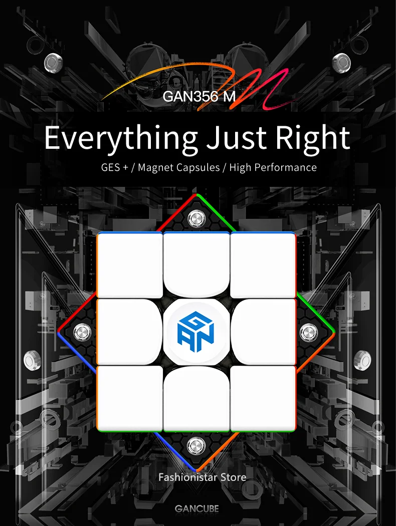 GAN356 M Magnetic 3x3x3 Magic Cube compete​ training Cube GAN Speed cube 3X3 Puzzle cube