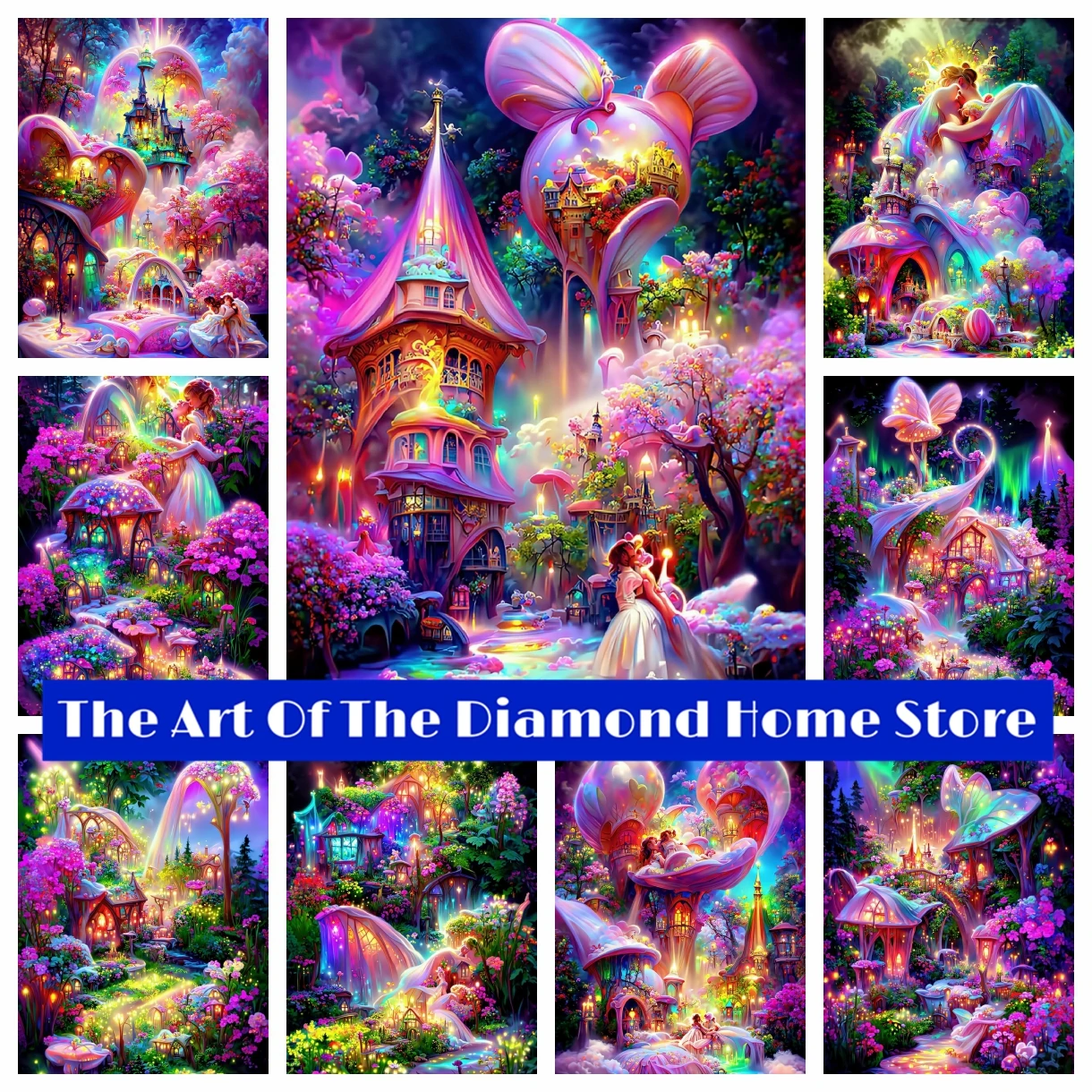 

Fantasy Romantic Garden 5D AB Diamond Painting Embroidery Cross Stitch Fairy Tale Landscape Art Rhinestone Mosaic Child Gifts