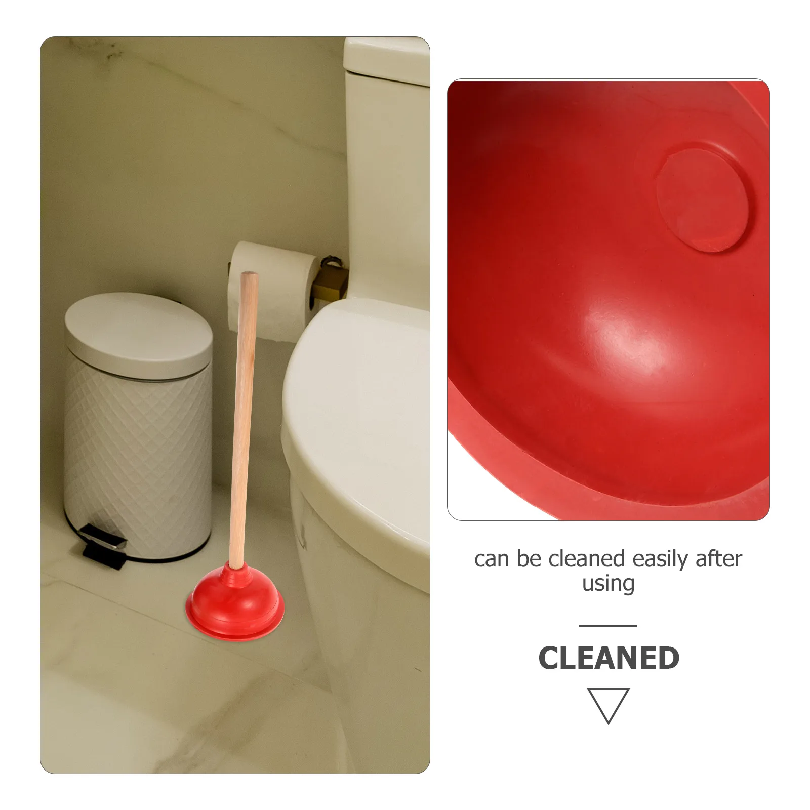 

Household Heavy Duty Plunger Bathroom Cleaning Tool Anti-Clogging Sink Plunger Rubber Toilet Bowl Cleaner Suction Cup Toilet