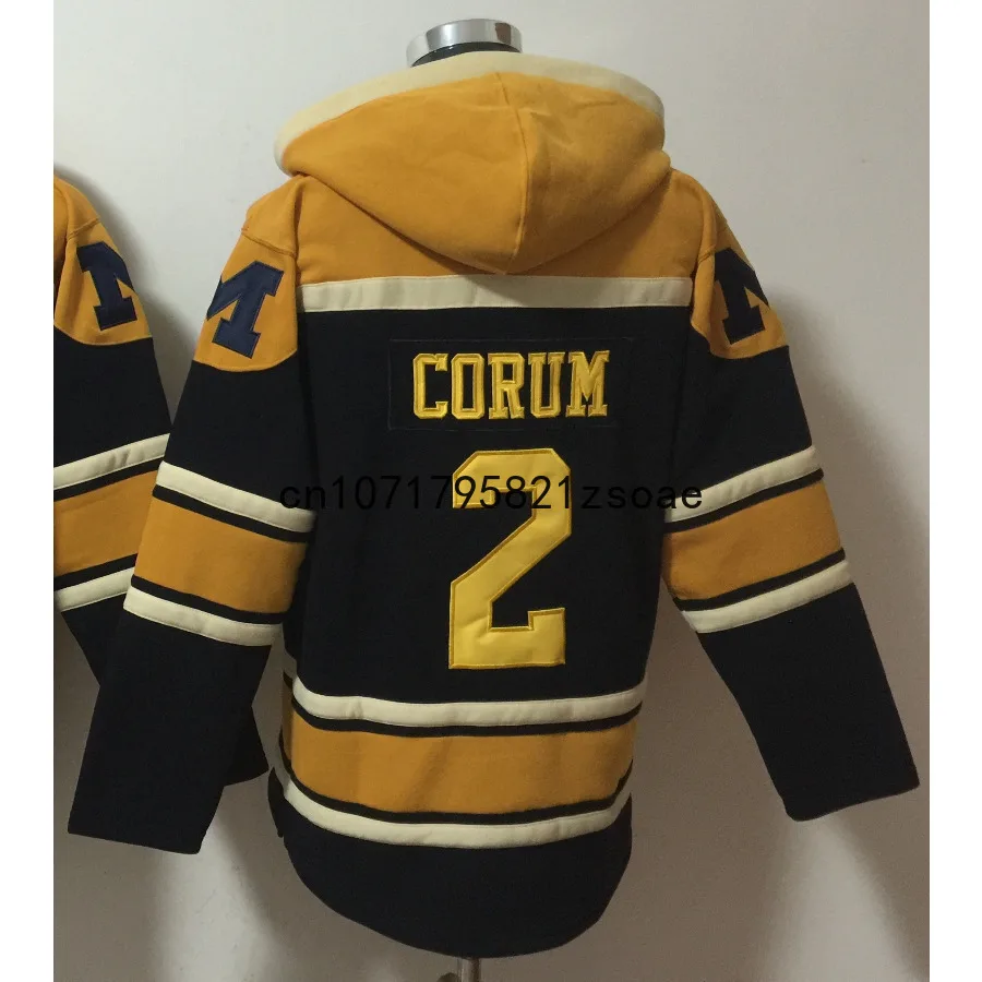 جي جي. مكارثي جيرسي الأمريكية ميشيغان لكرة القدم هوديس 2 بليك كوروم جيرسي البلوز جميع مخيط البلوز الولايات المتحدة رجل S-XXXL #2