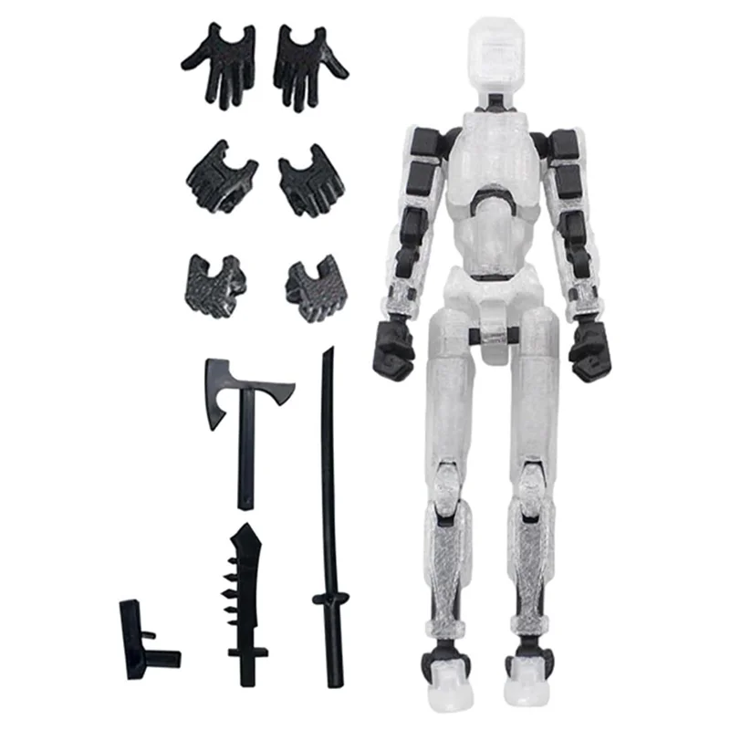 A63T-Robot Action Figure, 3D Printed With Full Articulation For Stop Motion Animation