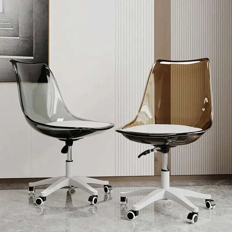 

Nordic Acrylic Office Chairs Home Backrest Computer Chair Modern Office Furniture Game Chair Lifting Swivel Learning Desk Chair