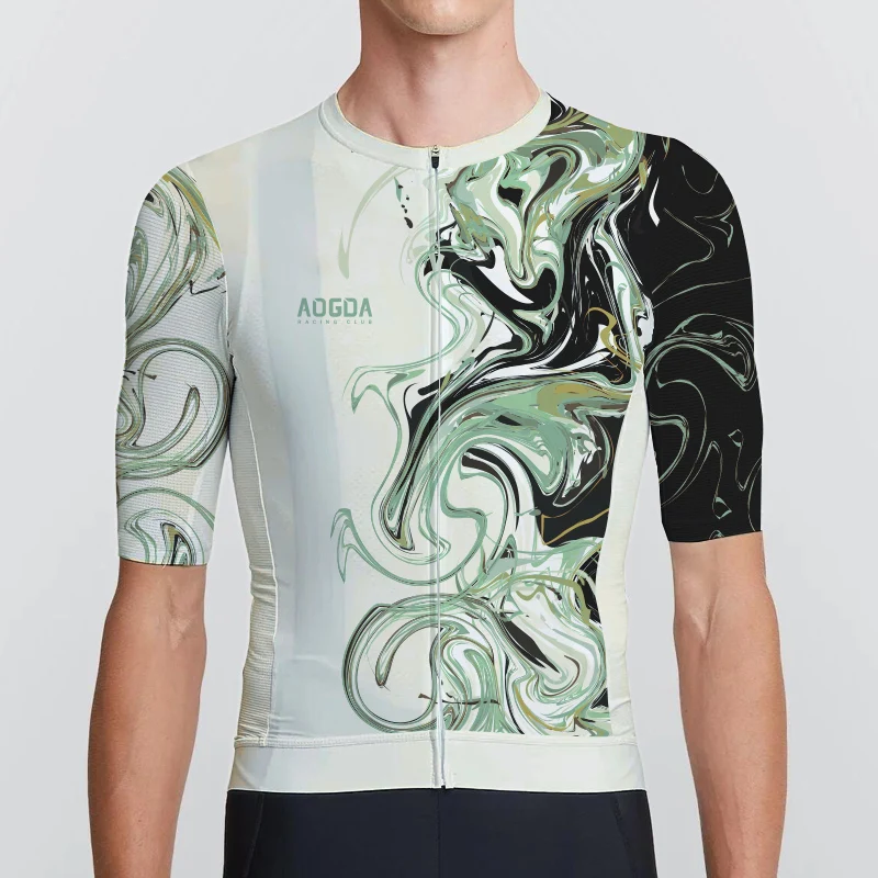 

AOGDA Pro Air Cycling Jersey Men, Breathable and Fast Drying Bike Shirts,Pro Team Aero Bicycle Clothing