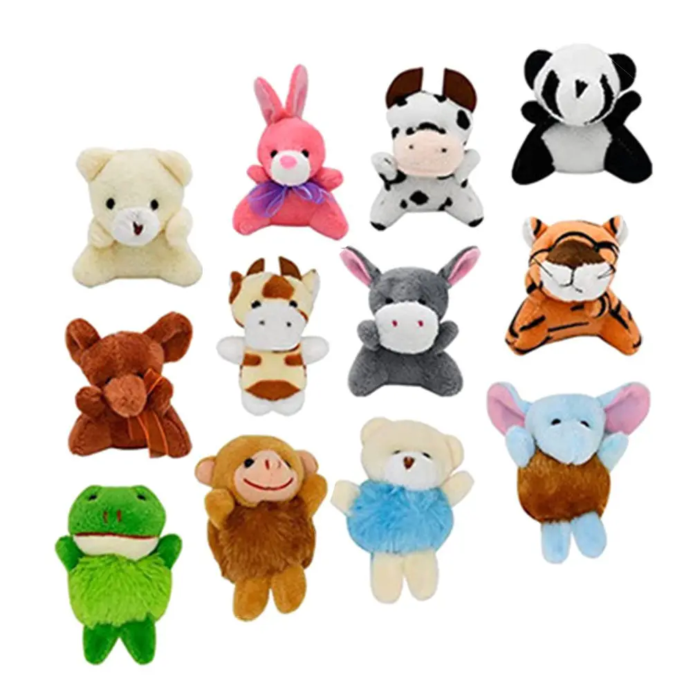 

Набор из 12 маленьких плюшевых брелоков-подвесок в виде животных, разные стили, декоративные украшения в виде животных джунглей