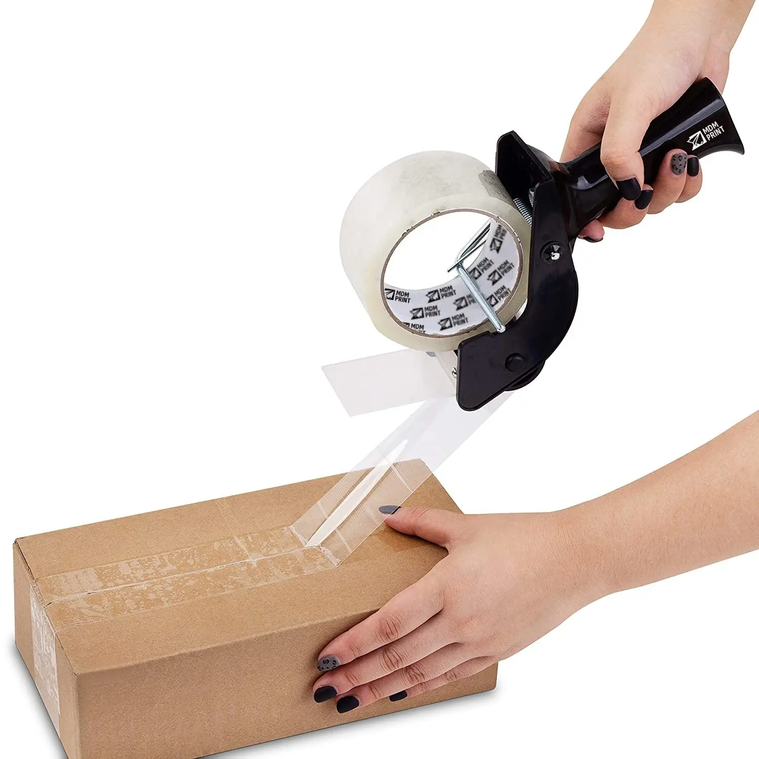 Packing Tape Kit: 2"x110 Yds Clear Tape + Free Dispenser - Strong Adhesive for Moving, Box Sealing, Storage, Office