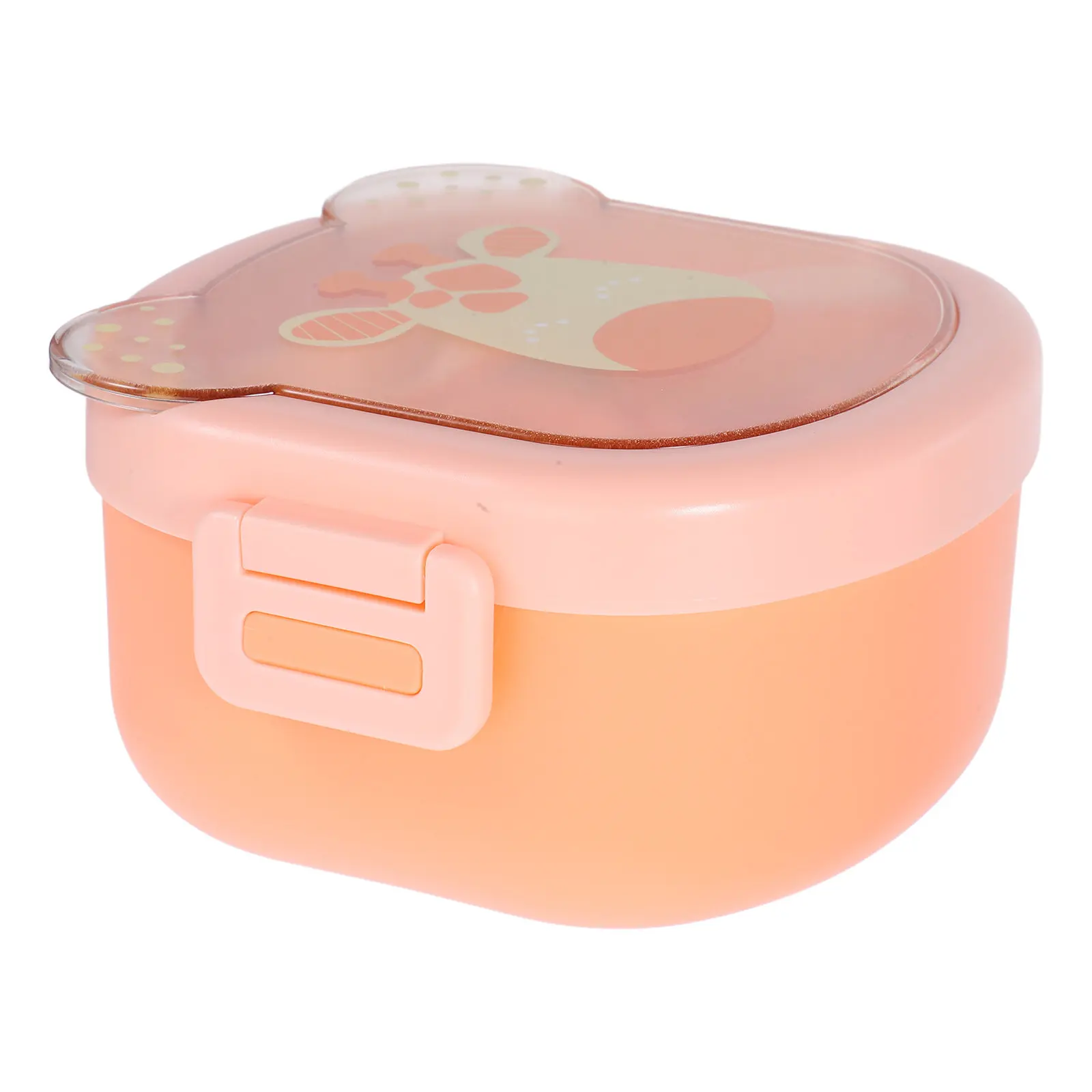 

Portable Baby Feeding Set Orange Food Scissors Suction Bowl Spoon Travel Toddler Snack Container Self Feeding Utensils