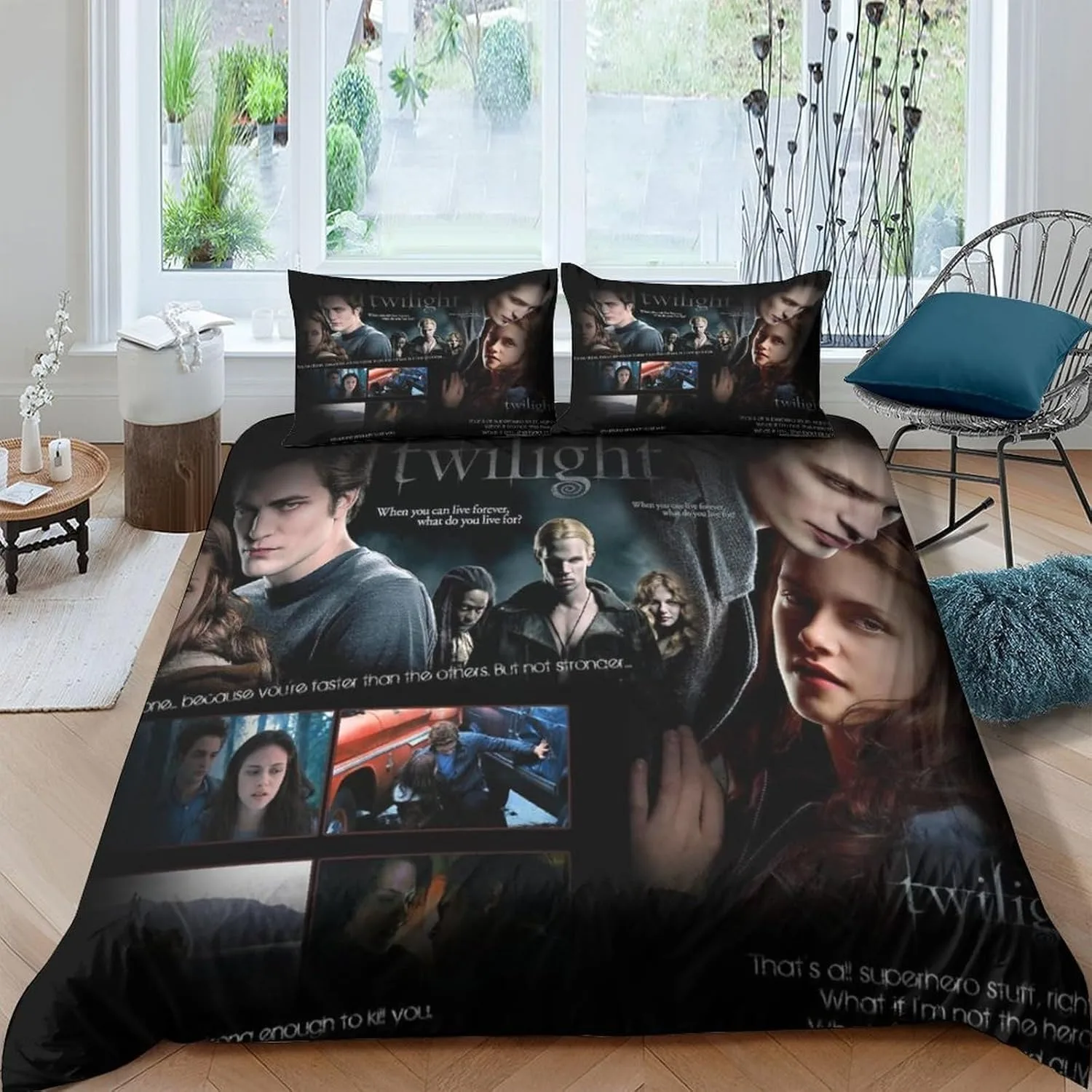 Bella Vampire Girl Bedding Sets Exquisite Bed Supplies Set The Twilight Duvet Cover Bed Comforter Set Bedding Set Birthday Gift