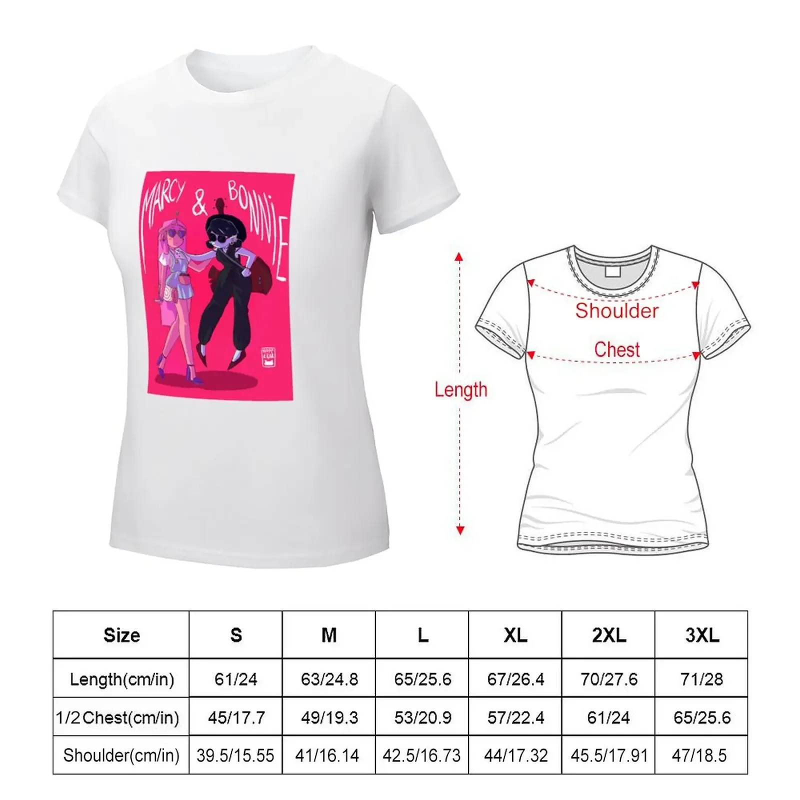 Marcy and Bonnie T-shirt summer clothes shirts graphic tees plus size tops Women t shirt