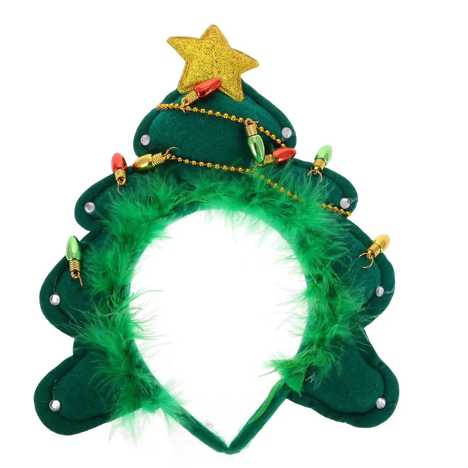 

Christmas Tree Headband for Women Girls Fabric Xmas Party Hair Accessories Lightweight Comfortable Anti Design