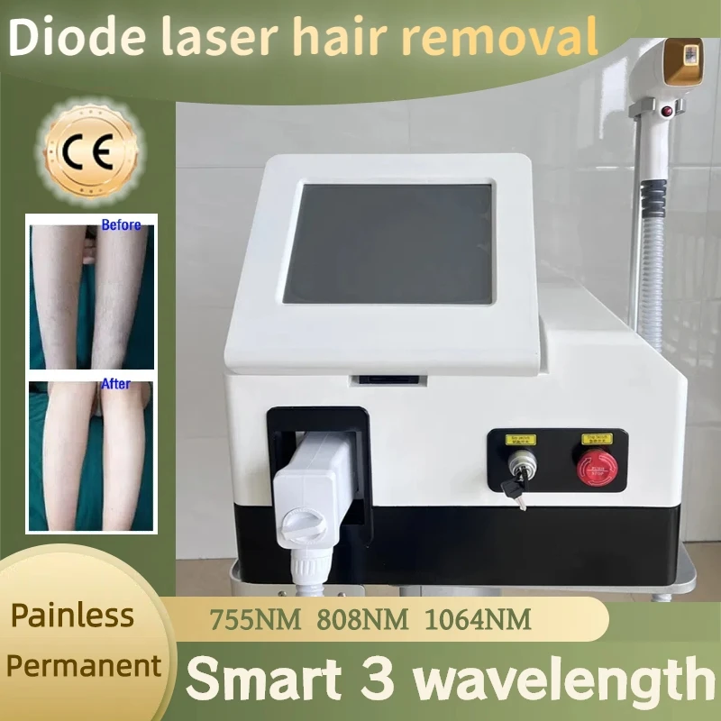 

808nm Alexandrite Hair Removal Laser Diode Machine Freezing Pointpainless Ice Platinum Underarm Permanent Painless Epilator
