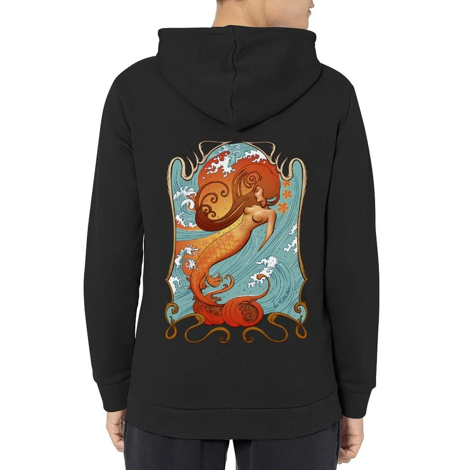

Mermaid Gold Hoodie men's clothes anime clothes men's winter sweater korean autumn clothes new in hoodies & sweatshirts