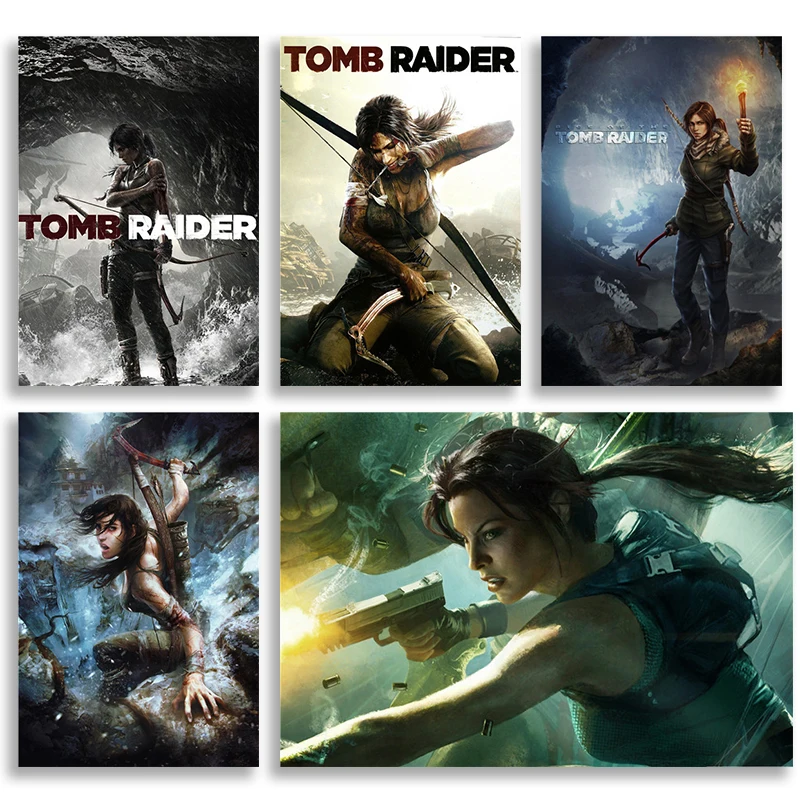 12Style Choose Tomb Raider poster classic game Print Art Canvas Poster For Living Room Decoration Home Wall Picture