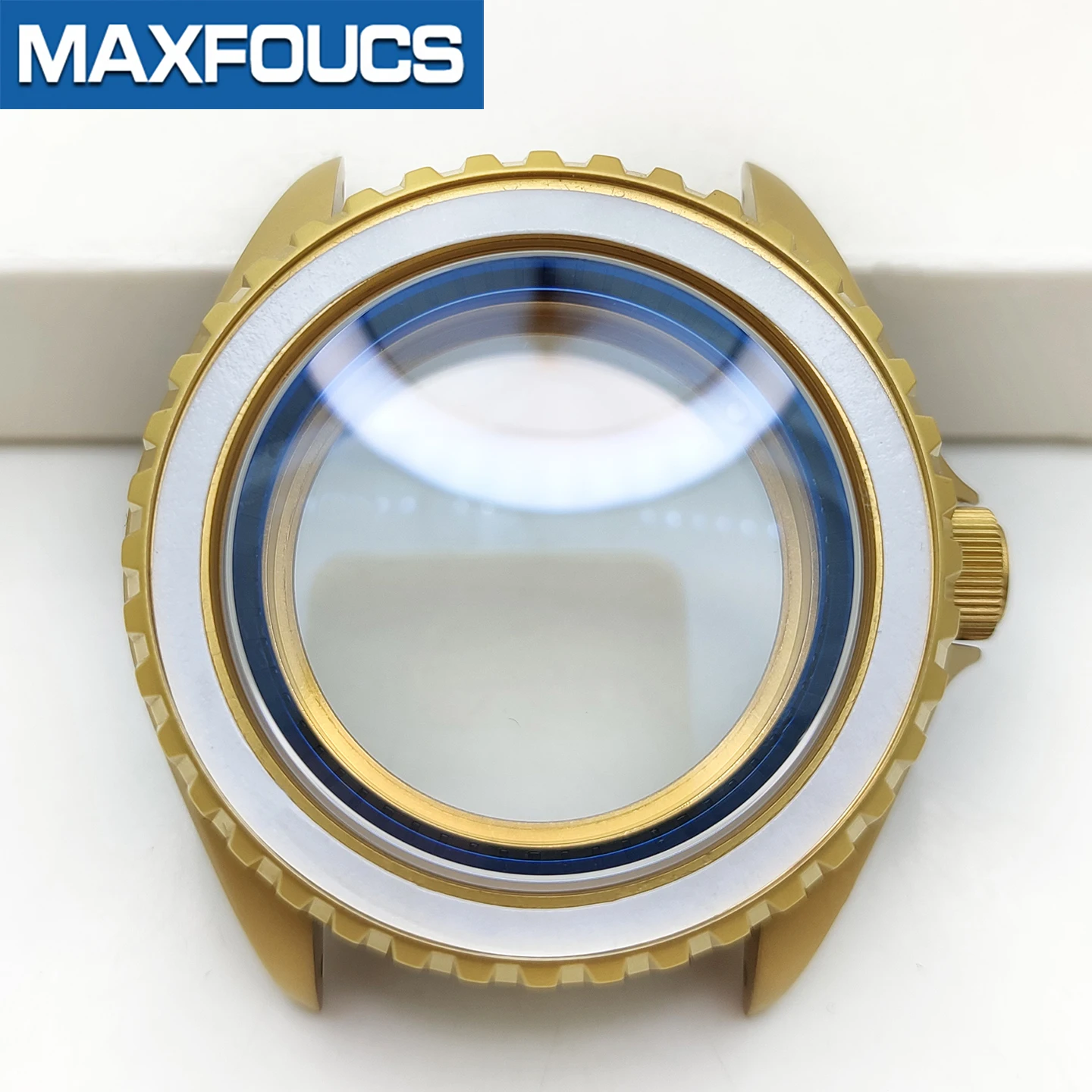 SKX Classic Mattgoldenes Uhrengehäuse 3-Uhr-Position Edelstahl MOD SKX007 NH34 4R36 Krone Saphirglas Kundenspezifisches Zubehör – Detail 10