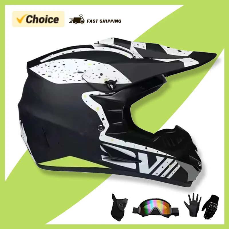 

DOT Certified Motocross Helmet - Adult Unisex Off-Road Racing Helmet for Extreme Sports & Downhill