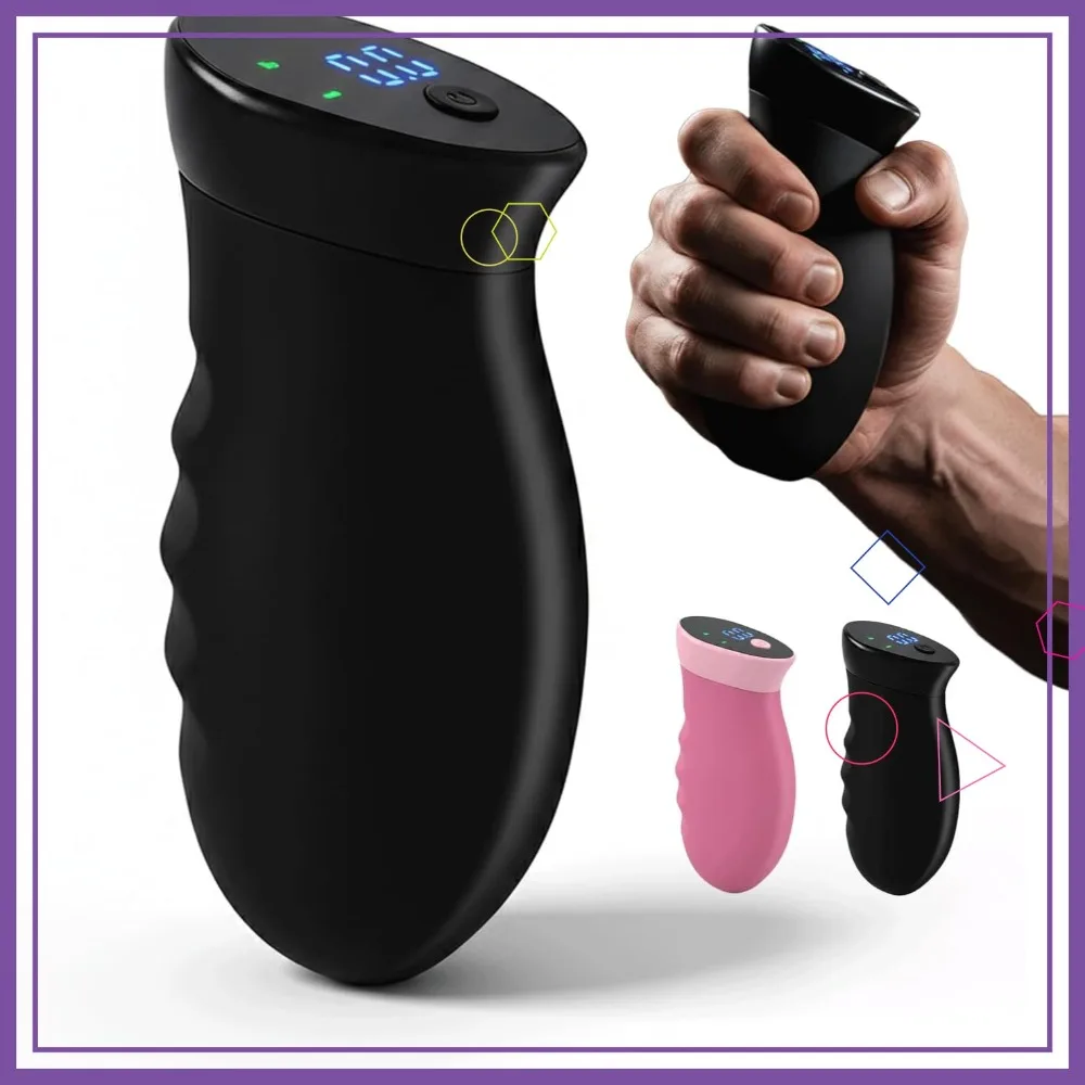 

Digital Hand Grip Strengthener, 0-440 lb, Real-Time Display, 2 Modes, USB-C Rechargeable, Forearm Exerciser
