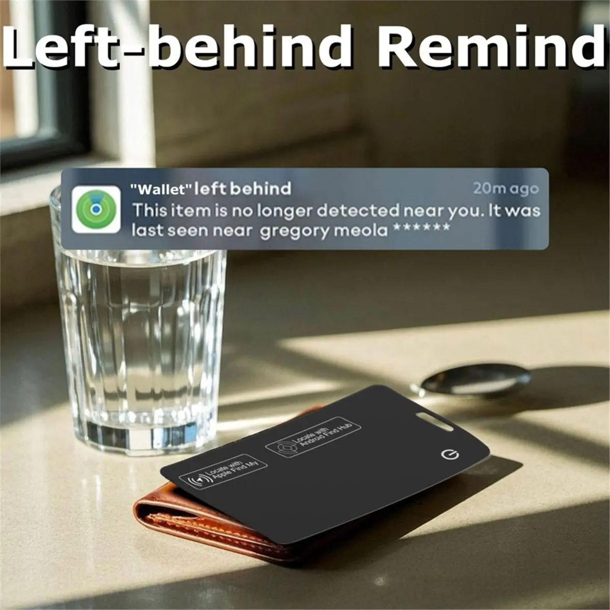 HOUSEHOLD*GOOD For Smart Card Tracker for for Dual System for Bluetooth GPS Locator Anti-Lost Device for Pets Wallet Keys
