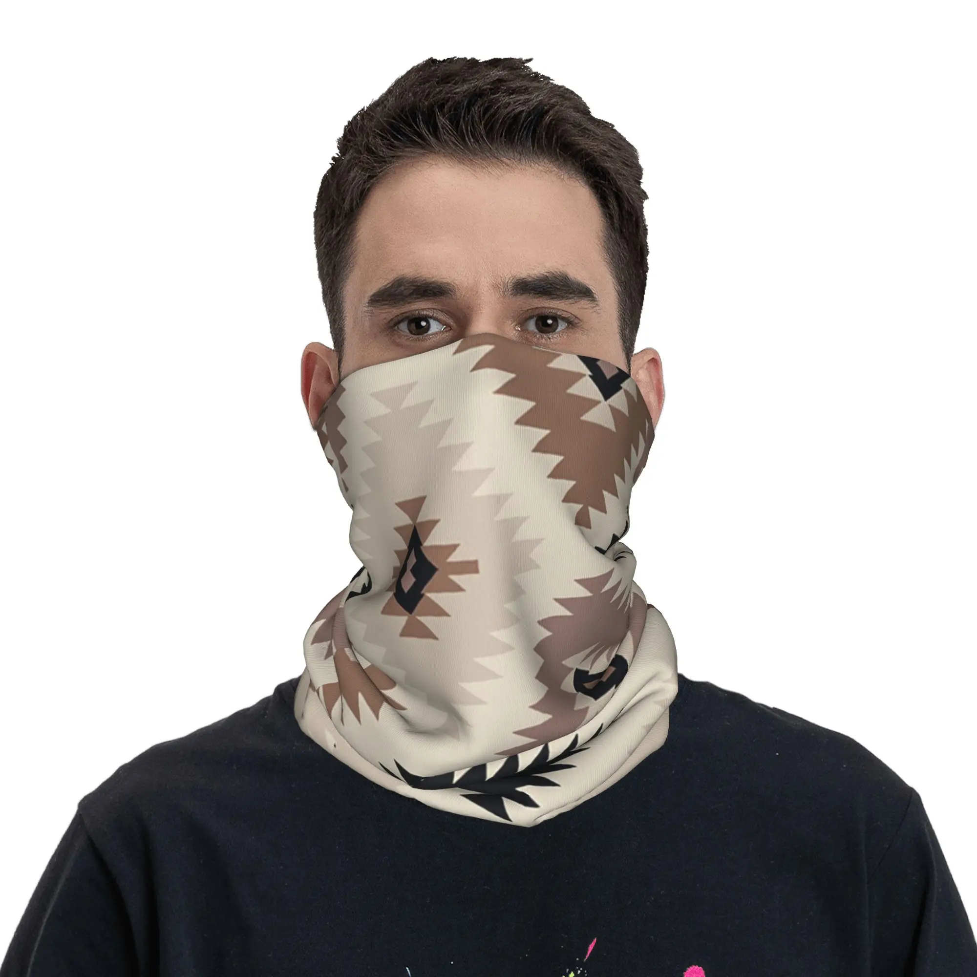 

Western Desert Cowboy Folk Bandana Neck Cover Printed Wrap Mask Scarf Headwear Cycling for Men Women Adult Winter