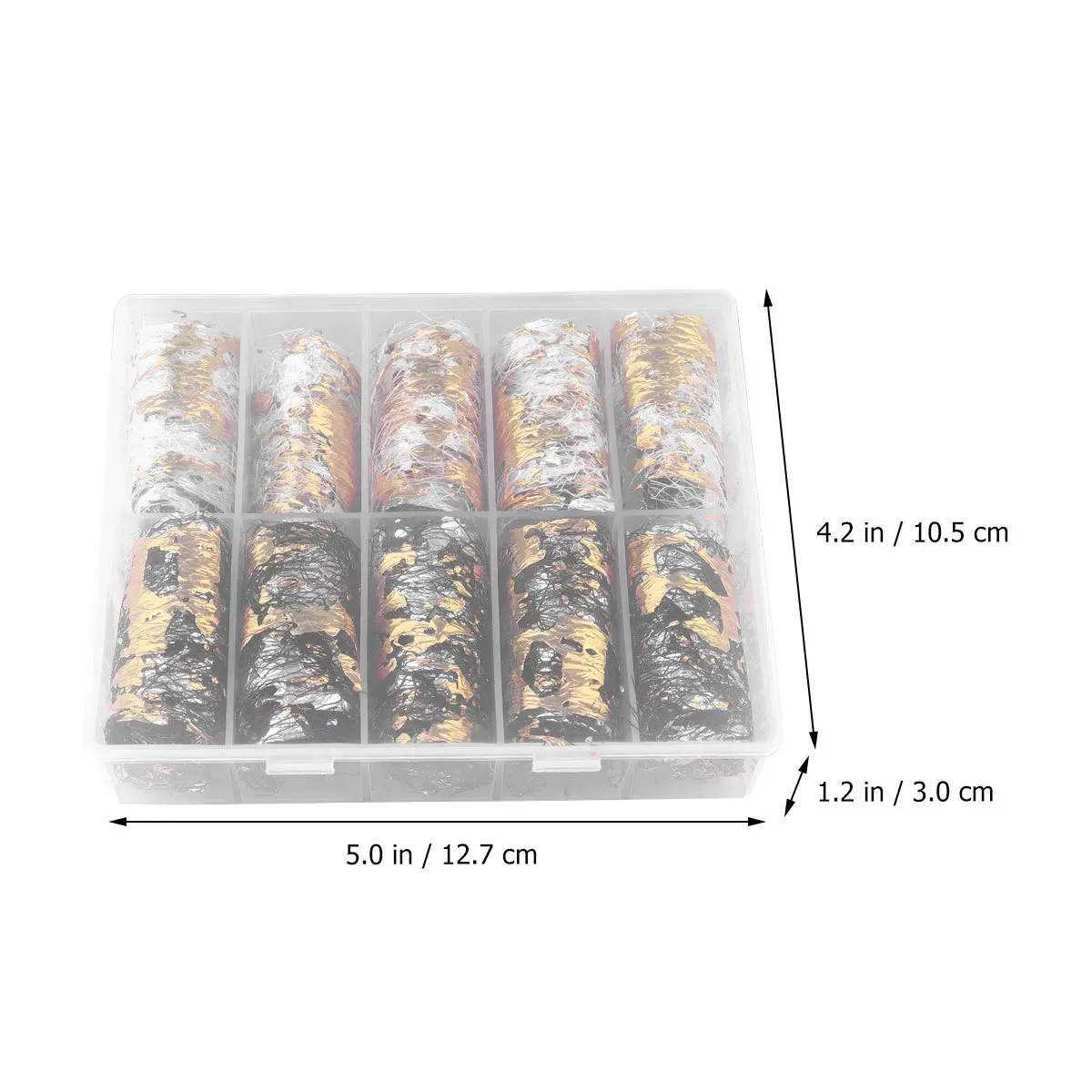 Pegatinas de malla de lámina dorada y plateada para uñas, calcomanía artística para manicura, mano de obra fina, aspecto atractivo, fácil de aplicar, uso profesional en el hogar