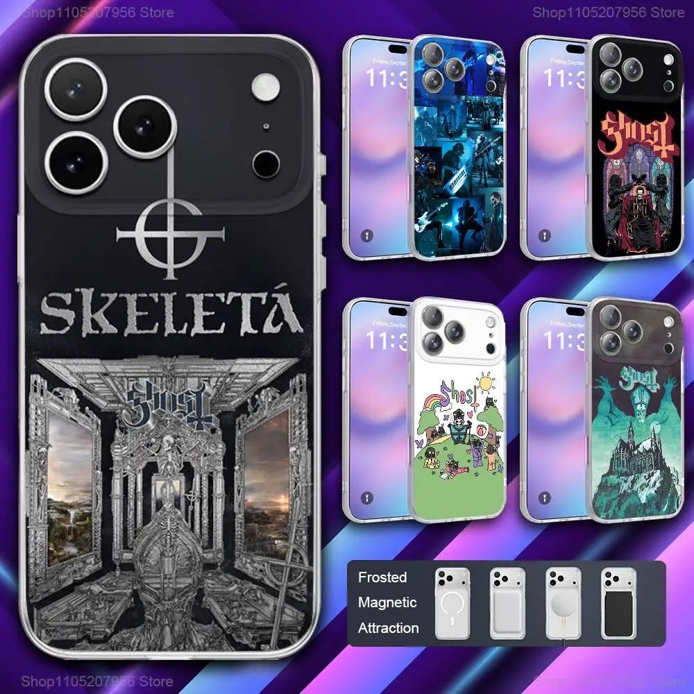 

G-Ghosts-S Band Phone Case For iPhone 11,12,15,14,13,17,16,Pro,Plus,E,Max,Air,Mini Magnetic Frosted Cover