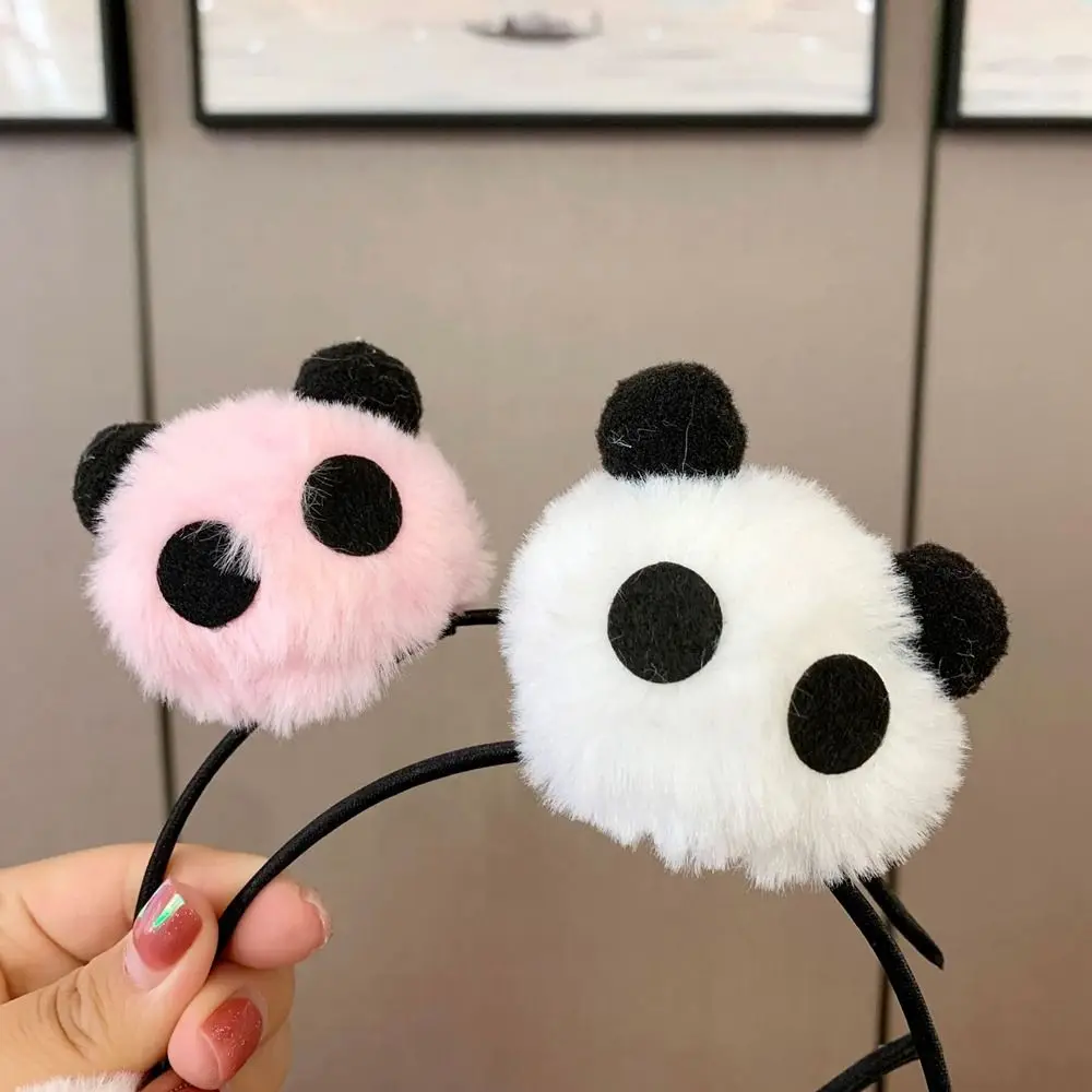 Cartoon Panda Stirnband Persönlichkeit Tier puppe Haars pange Haar Reifen chinesischen Stil Haarband Plüsch Haarband Mädchen