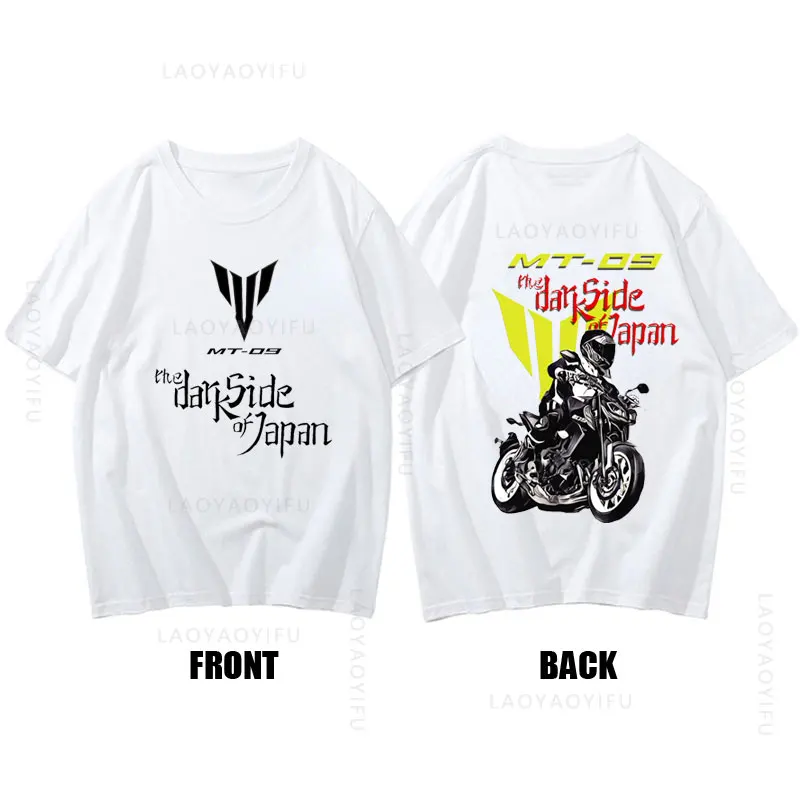 The Dark Side of Japan Casual Cool Tee Shirt Japanese Motorcycle Street MT-09 MT-07 100%Cotton T-shirt for Motor Fans Motorcycle