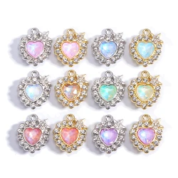 10Pcs Rhinestones Love Stars Crystal Charm Pendant for Jewelry Making Necklace Accessories DIY Earring Ornament Gift Wholesale