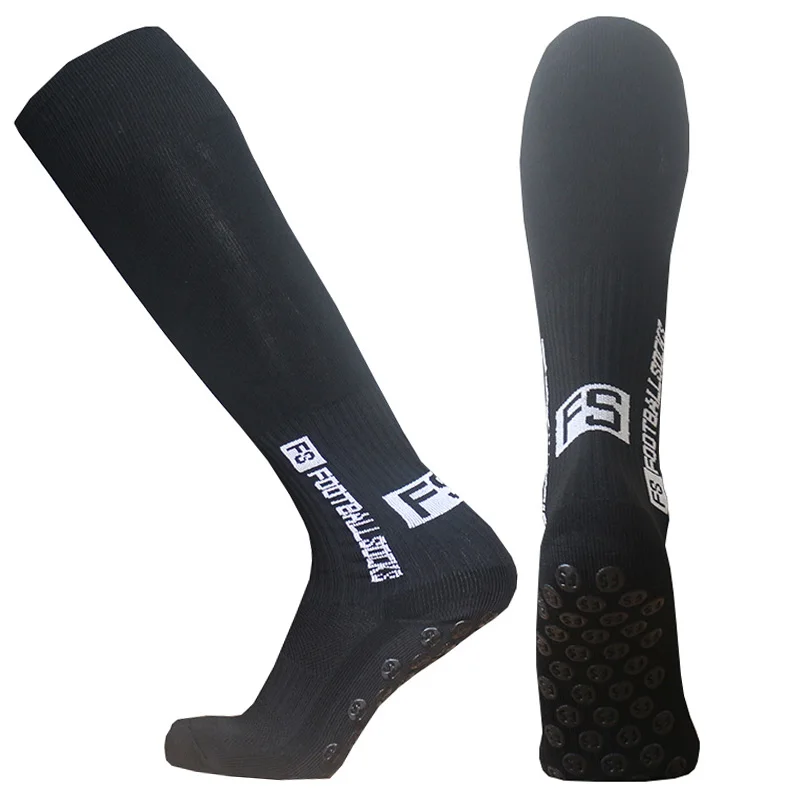 New Round Silicone Letter Pattern Training Match Breathable Sweatwicking Soccer Socks Outdoor Sports Slip Resistant Long Style F