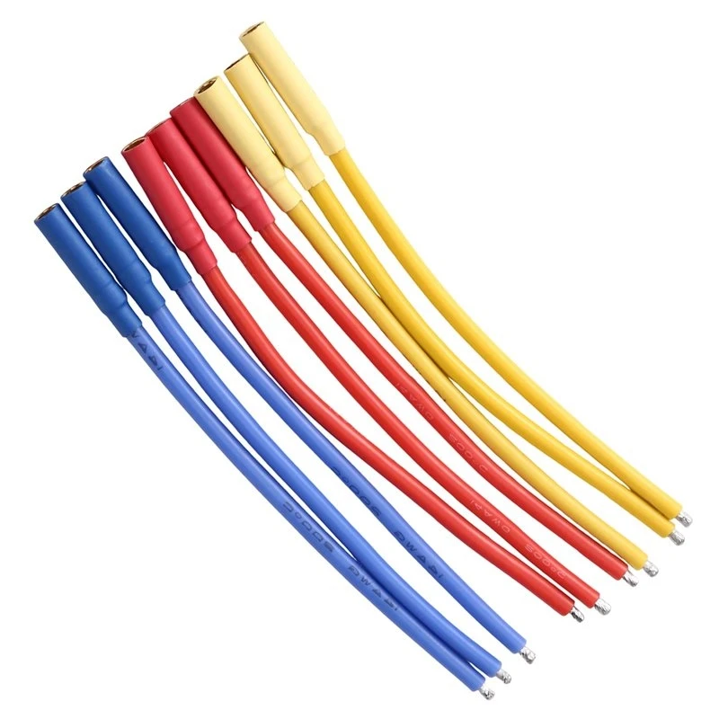 ABRN-RC Car Boat Drone Compatible 9PCS 14AWG Silicone Wire 4.0Mm Banana Plug Female ESC Motor Extension Cable 100Mm