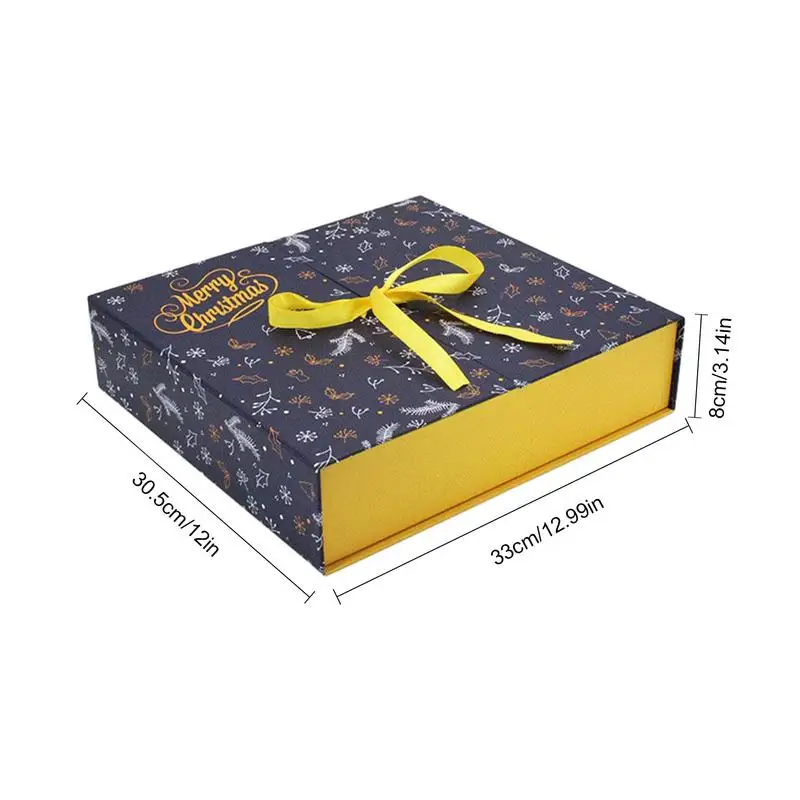 Christmas Countdown Box 24 Days Countdown Calendar Package Wrap Christmas Countdown Box Fillable Empty Cardboard Number Boxes