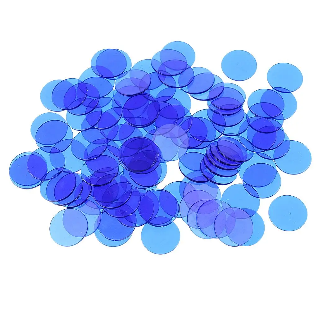 100pcs Bingo Game Accessories Chips Transparent Markers