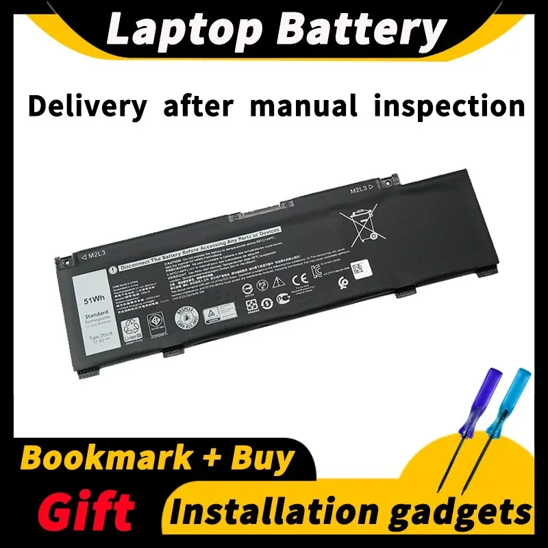 

For Dell G5 5500 G3 3700 3779 3790 3500 3590 P89F P89F001 266J9 11.4V 51wh/4255mAh Laptop Battery