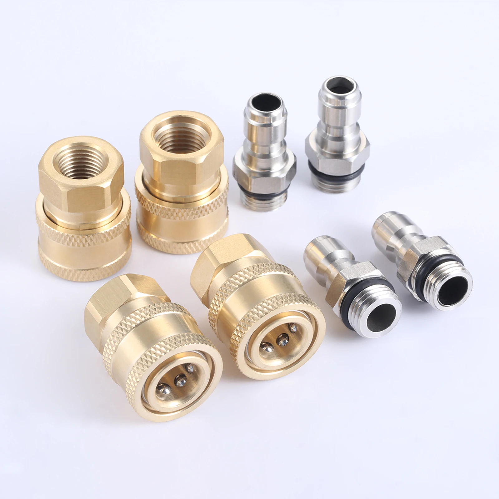 High Pressure Washer Brass Connector Washing Connect Coupler Adapter for Car Washer Quick Connecting Garden Hose G1/4 M14*1.5