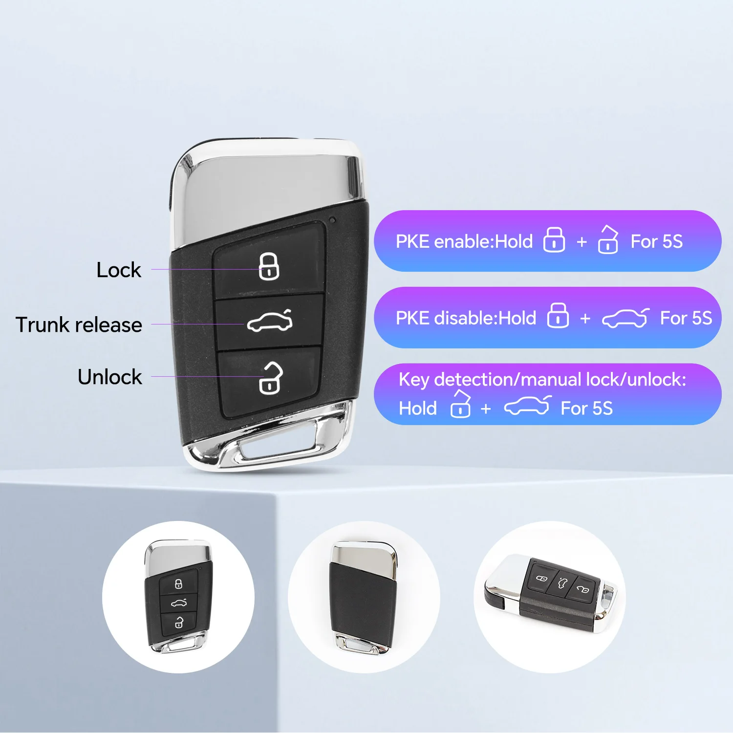 EASYGUARD Smart Key replacement Keyless entry system for VW CC BORA Jetta  with factory OEM push start button & comfort access