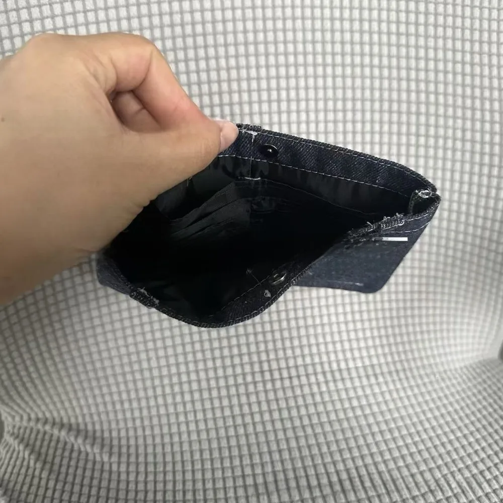 

Creative Retro Mini Jeans Shaped Wallet Slim Bifold Pocket Pants Card Holder Compact Size Portable Foldable Change Bag Men