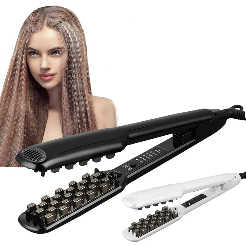 

Hair Straightener Styling Crimping Perm Pliers Flat Iron Negative Ion Corn And Wave Hair Straightener Electric Fluffy Hair Iron
