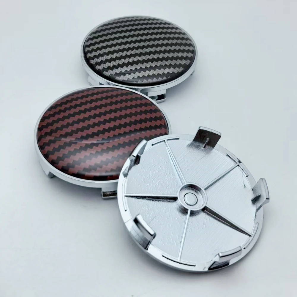 4 قطعة لا شعار شعار الايبوكسي الراتنج ألياف الكربون شارة سيارة عجلة مركز قبعات 68 مللي متر 63 مللي متر عجلات غطاء محور حافة Hubcaps غطاء اكسسوارات