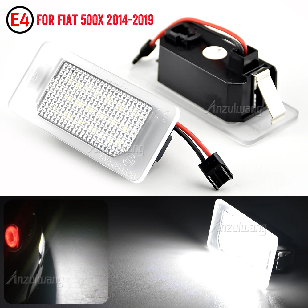 

2PCs White SMD Auto Rear Led License Plate Lights Lamp For Fiat 500X 2014 2015 2016 2017 2018 2019