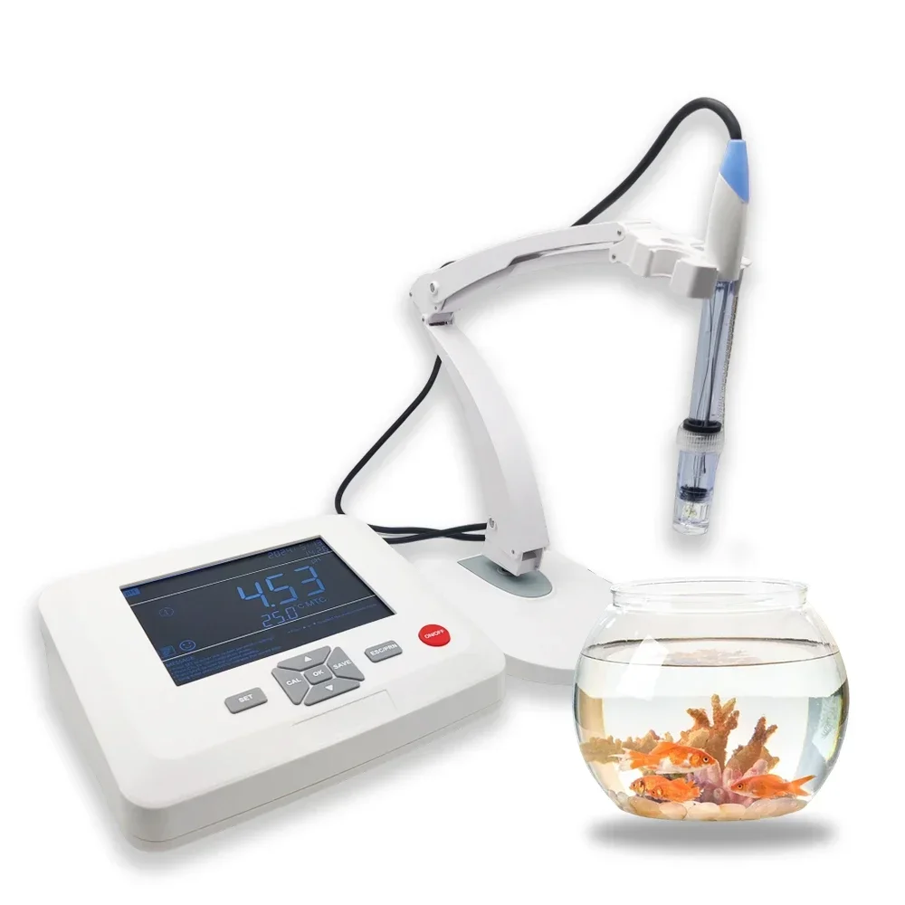 PH100 Desktops Aciditys Meter 8 in 1 PH/ORP/TDS/EC/Temp/Sal/Res/DO Digital Lab Water Quality Analyzers PH conductivitys