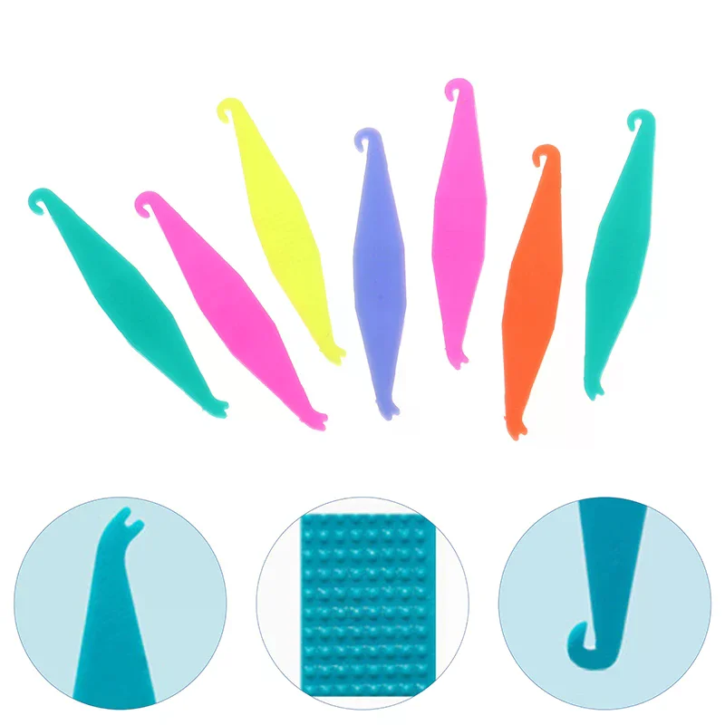 

50 Pcs Mixed Color Dental Orthodontic Disposable Elastic Placing Hook Elastomeric Ligature Tie Placer Tooth Care Tools
